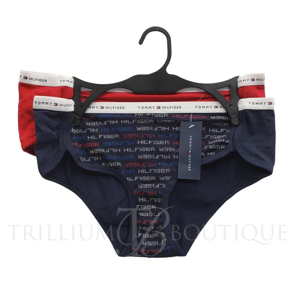 Tommy Hilfiger Women's Hipster Underwear Small 2 Pairs Red, White & Blue NWT